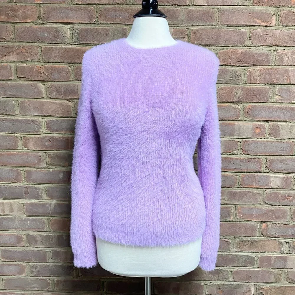 Kate Spade New York Lilac Spritz Fuzzy Knit Sweater NWOT Size Small